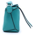 Loewe Puzzle Mini Green Leather Shoulder Bag — view 3