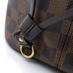 Louis Vuitton Damier Neverfull PM Leather Tote Bag Brown — view 7