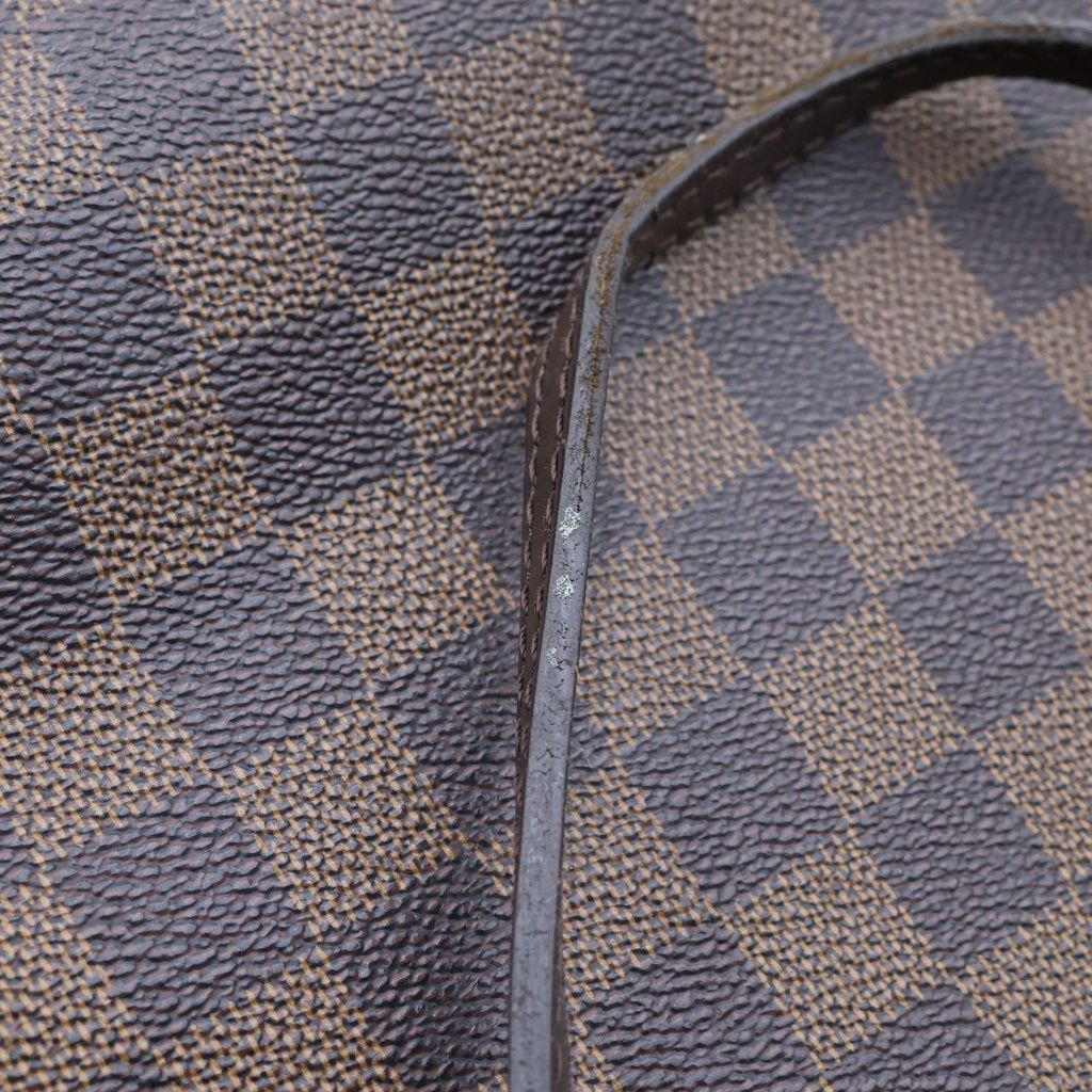 Louis Vuitton Damier Neverfull PM Leather Tote Bag Brown — view 8