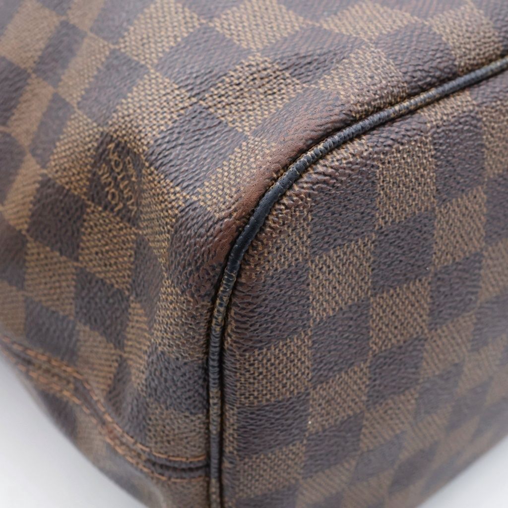 Louis Vuitton Damier Neverfull PM Leather Tote Bag Brown — view 6