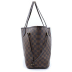 Louis Vuitton Damier Neverfull PM Leather Tote Bag Brown — view 3