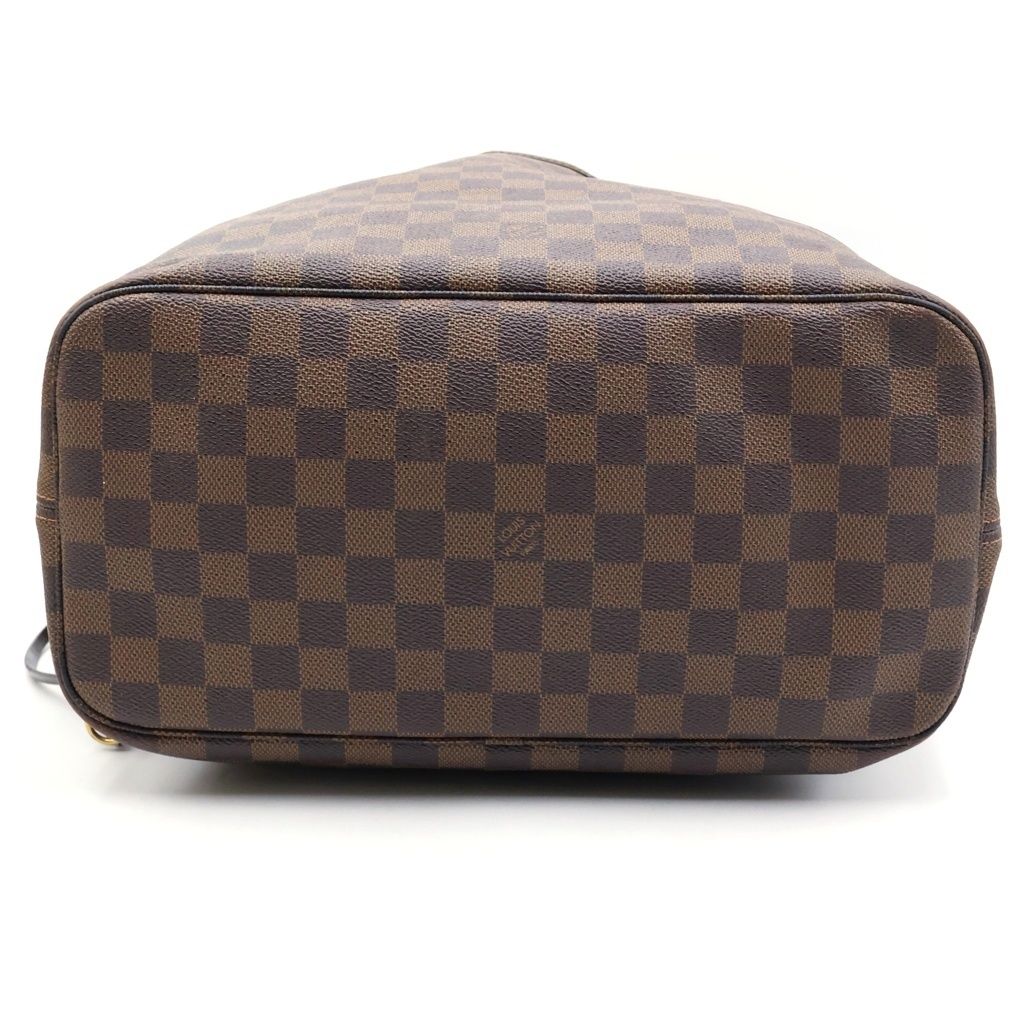Louis Vuitton Damier Neverfull PM Leather Tote Bag Brown — view 4