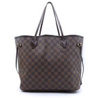 Louis Vuitton Damier Neverfull PM Leather Tote Bag Brown