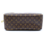 Louis Vuitton Monogram Deauville Handbag Brown Leather — view 4