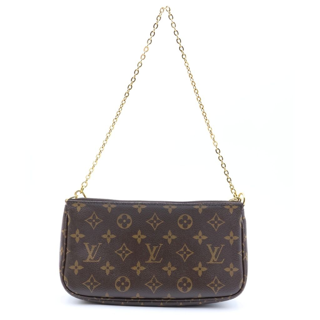 Louis Vuitton Monogram Multi Pochette Accessoires Shoulder Bag Brown Leather — view 2