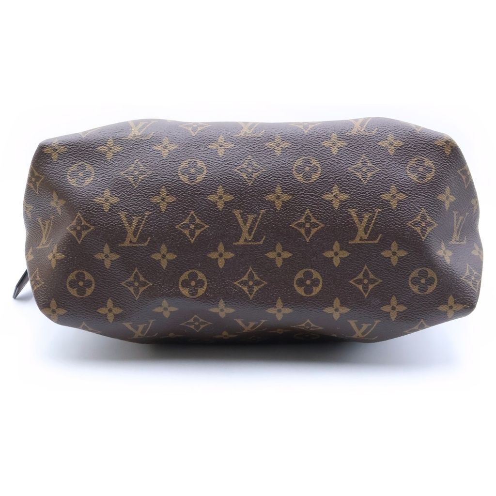 Louis Vuitton Monogram Flower Zipped Tote Bag MM Brown Leather — view 4