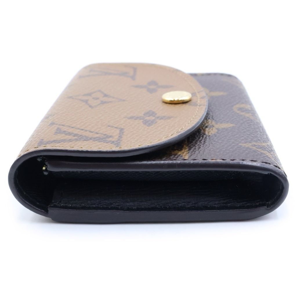 Louis Vuitton Monogram Reverse Porte Monnaie Rosalie Compact Zip Wallet Brown — view 3
