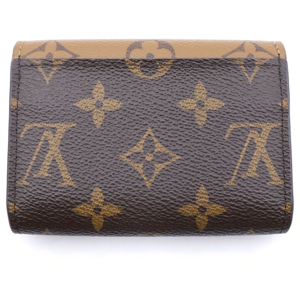 Louis Vuitton Monogram Reverse Porte Monnaie Rosalie Compact Zip Wallet Brown — view 2