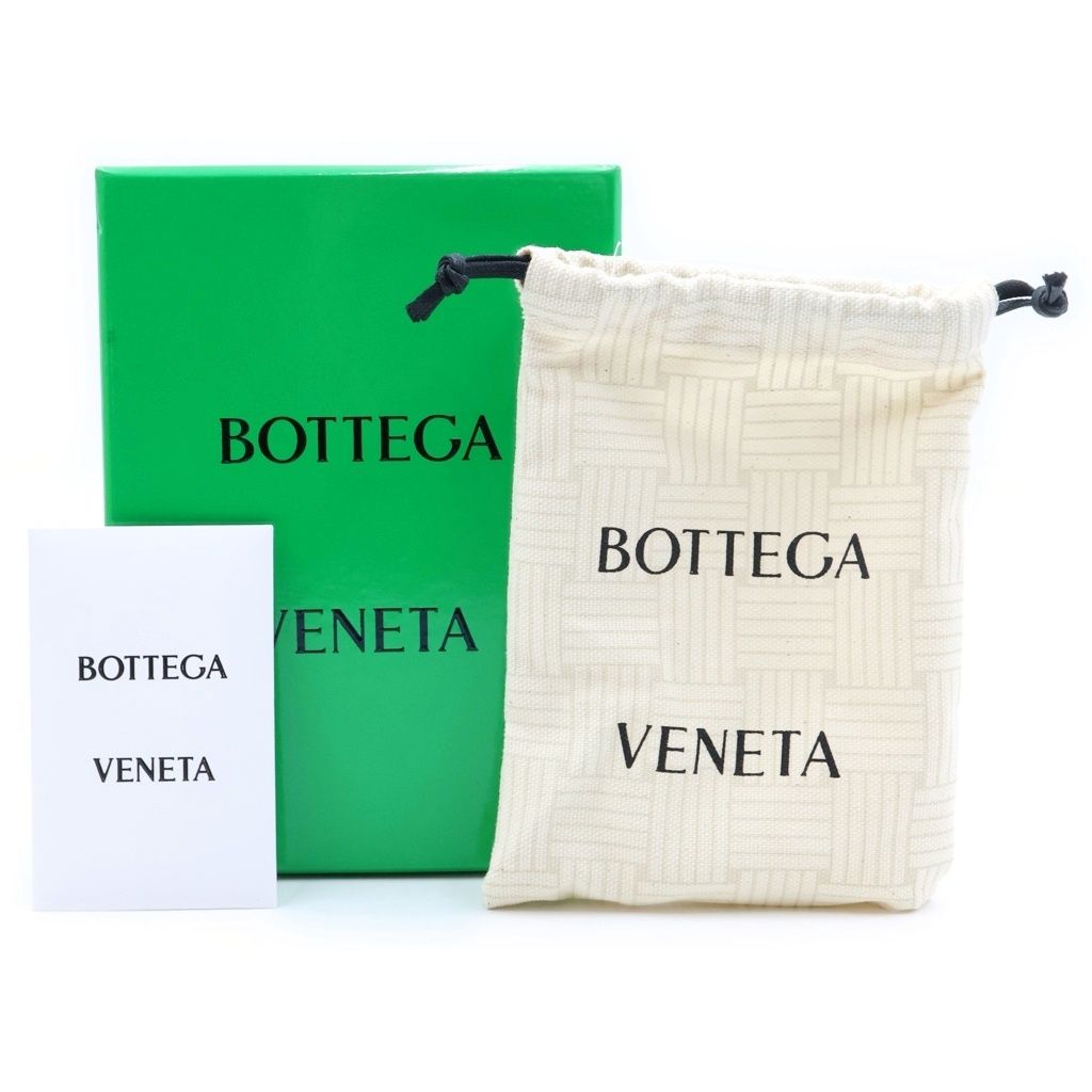 Bottega Veneta Intrecciato Andiamo Trifold Wallet Compact Zip Navy Leather — view 6
