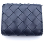 Bottega Veneta Intrecciato Andiamo Trifold Wallet Compact Zip Navy Leather — view 2
