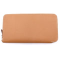 Hermes Azap Long Silk'in Wallet Round Zip Gold Epsom Leather Silver