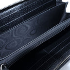Gucci Logo Retrospective Zip Around Wallet Black Leather — view 4