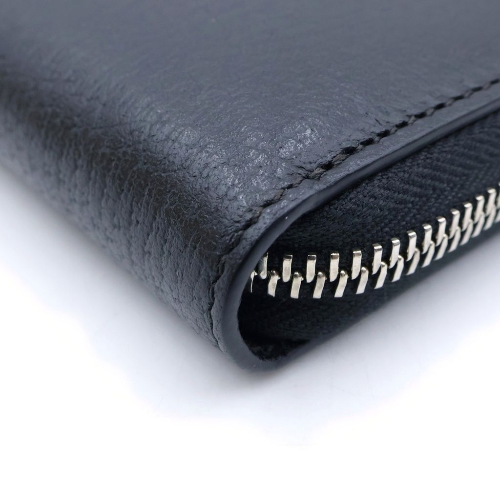 Gucci Logo Retrospective Zip Around Wallet Black Leather — view 5