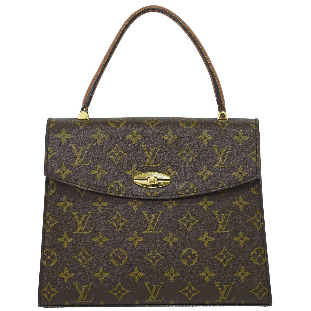 Louis Vuitton LV Malesherbes Monogram Handbag Brown Bag