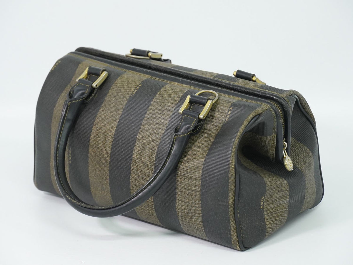 Fendi Pecan Mini Boston Bag Khaki Brown — view 2