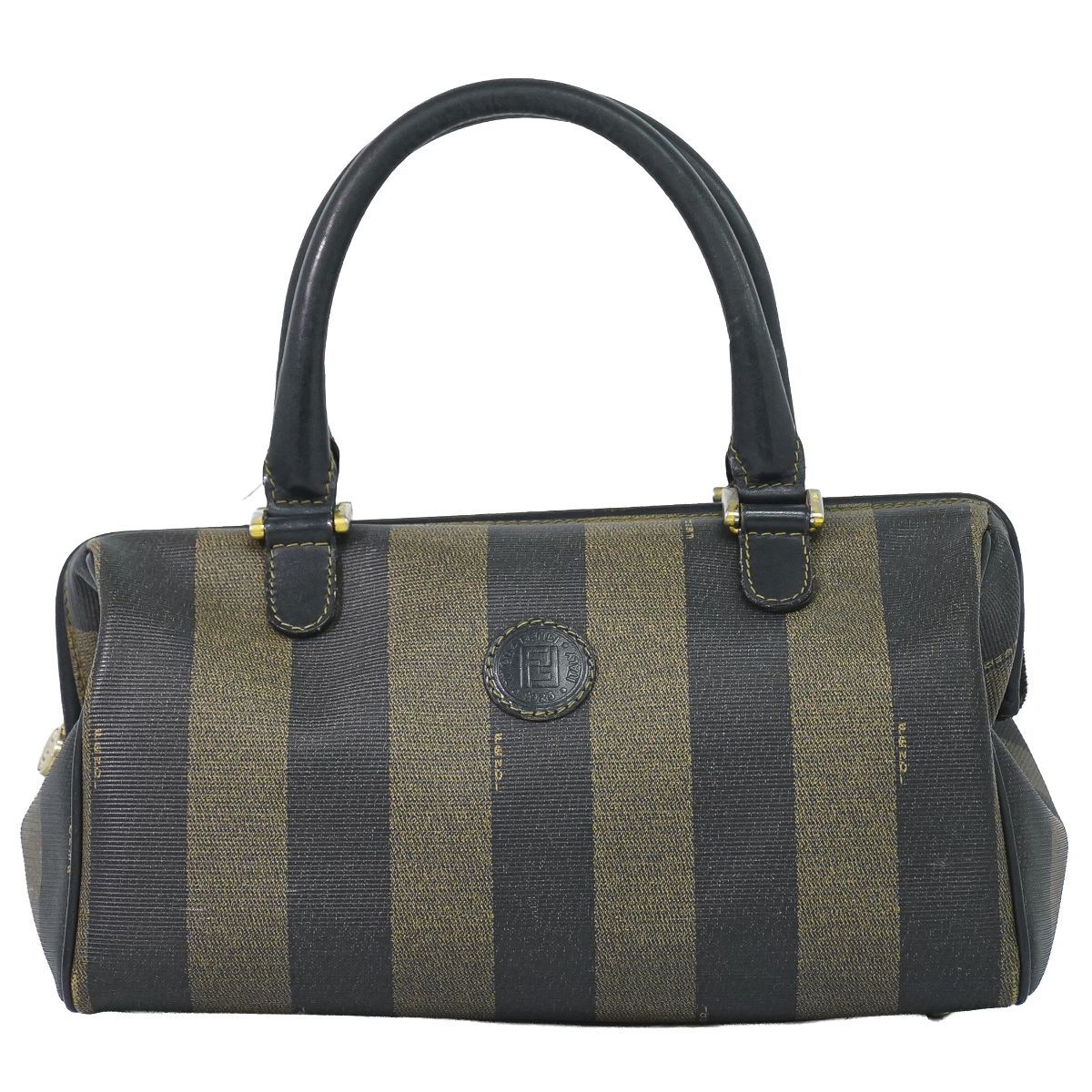 Fendi Pecan Mini Boston Bag Khaki Brown