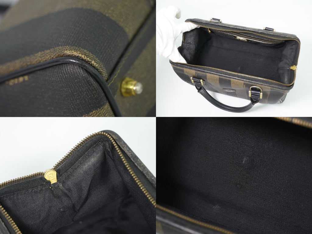 Fendi Pecan Mini Boston Bag Khaki Brown — view 8