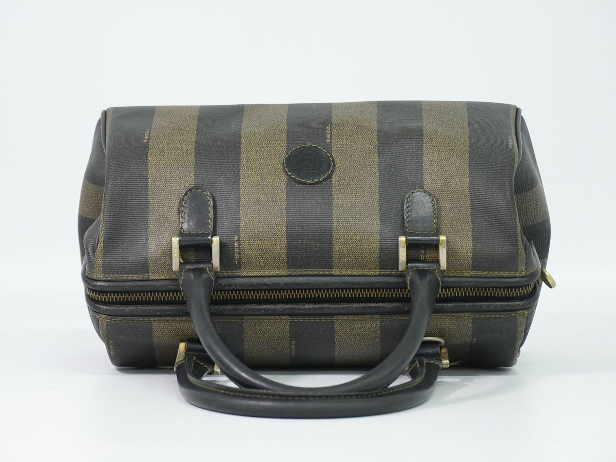 Fendi Pecan Mini Boston Bag Khaki Brown — view 5