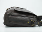 Louis Vuitton LV Omaha Utah Leather Shoulder Bag Cafe Dark Brown — view 4