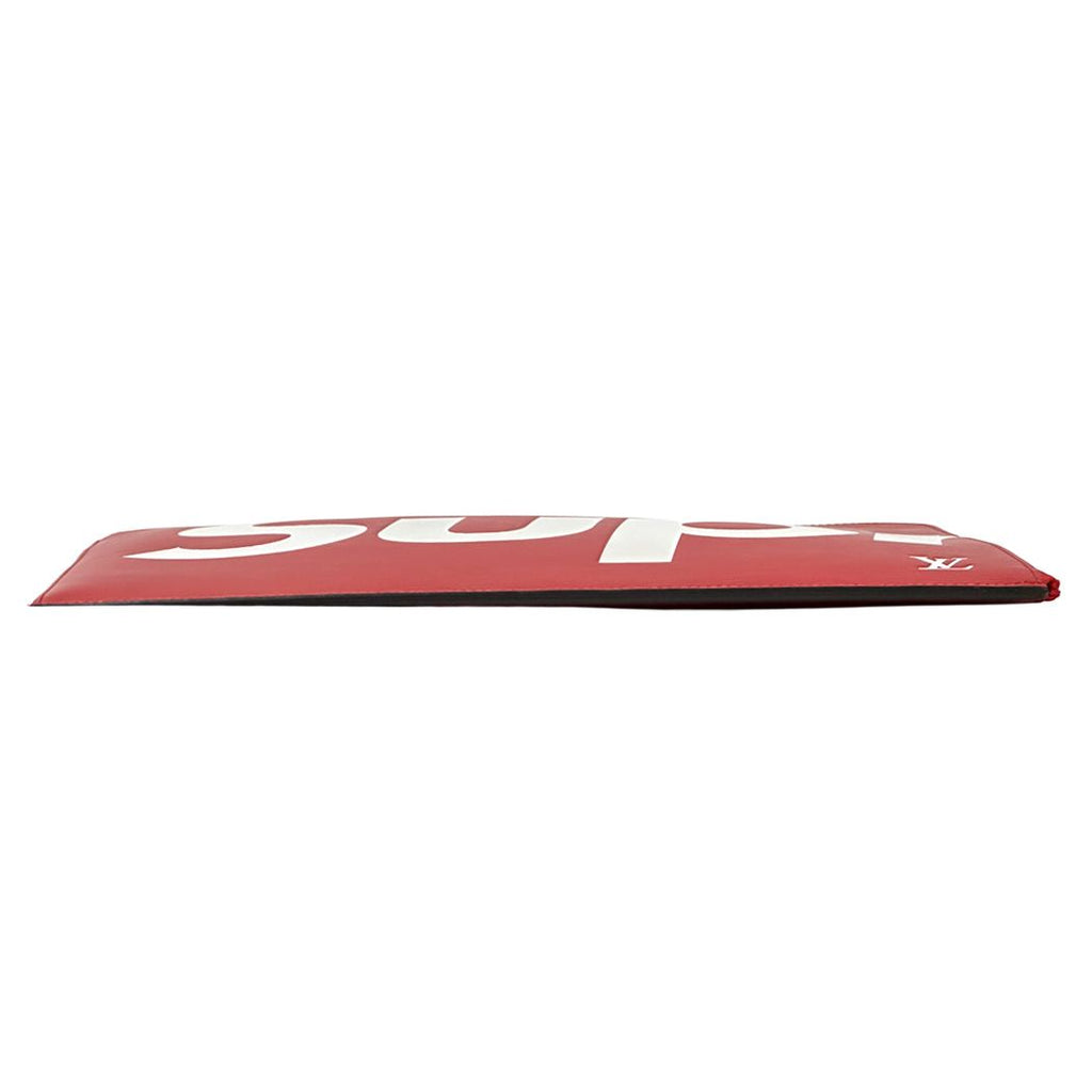 Louis Vuitton Epi Clutch Pochette Jour GM Rouge Red Supreme Handle Logo — view 3