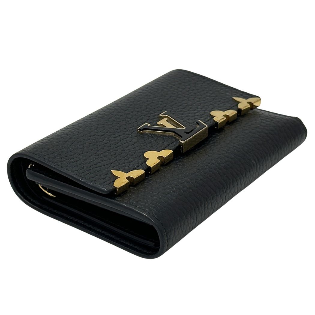 Louis Vuitton Wallet Trifold Taurillon Leather Portefeuille Capoucine Compact — view 4