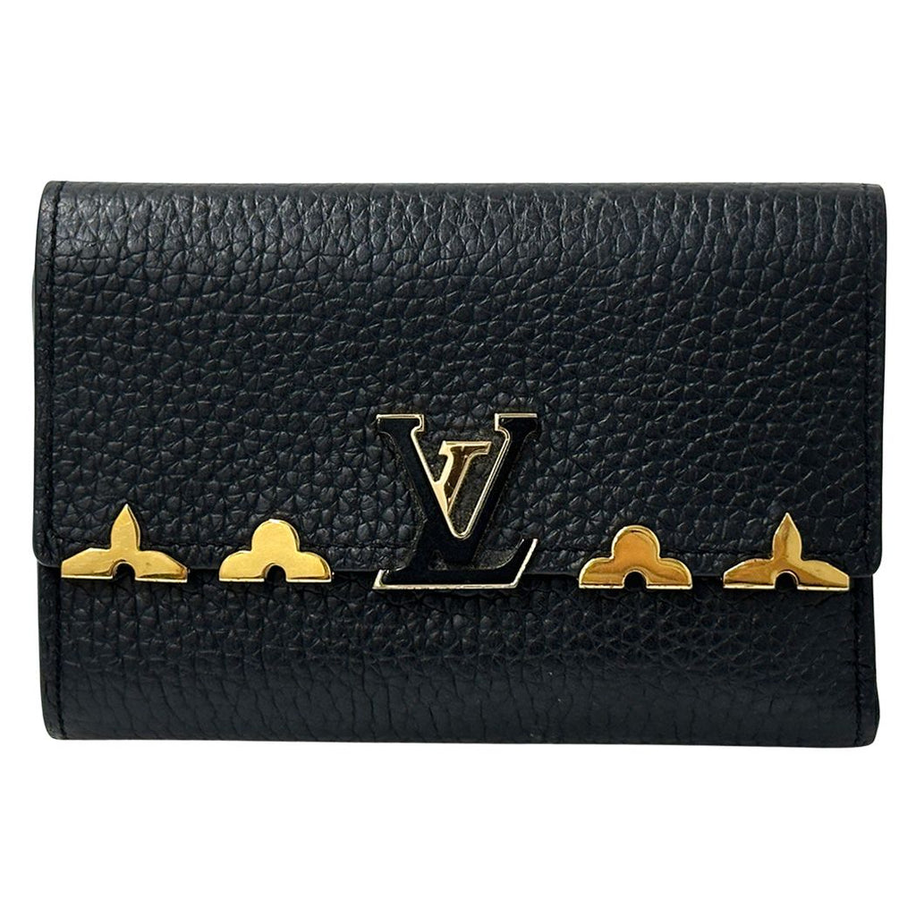 Louis Vuitton Wallet Trifold Taurillon Leather Portefeuille Capoucine Compact