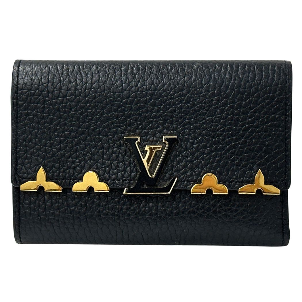 Louis Vuitton Wallet Trifold Taurillon Leather Portefeuille Capoucine Compact