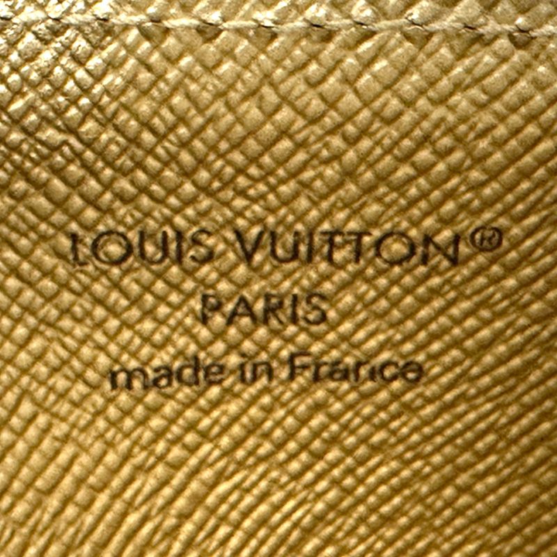 Louis Vuitton Card Case Monogram Romy Brown Gold Compact Fixed Era Holder — view 6