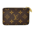 Louis Vuitton Card Case Monogram Romy Brown Gold Compact Fixed Era Holder — view 2