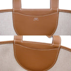 Hermes in the Loop 23 Ecru Gold Toile H Swift Handbag — view 6