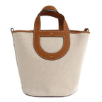 Hermes in the Loop 23 Ecru Gold Toile H Swift Handbag
