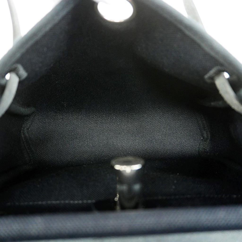 Hermes Shoulder Bag Herbag Zip Mini Toile Military Black Silver — view 4