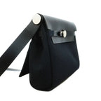 Hermes Shoulder Bag Herbag Zip Mini Toile Military Black Silver — view 2