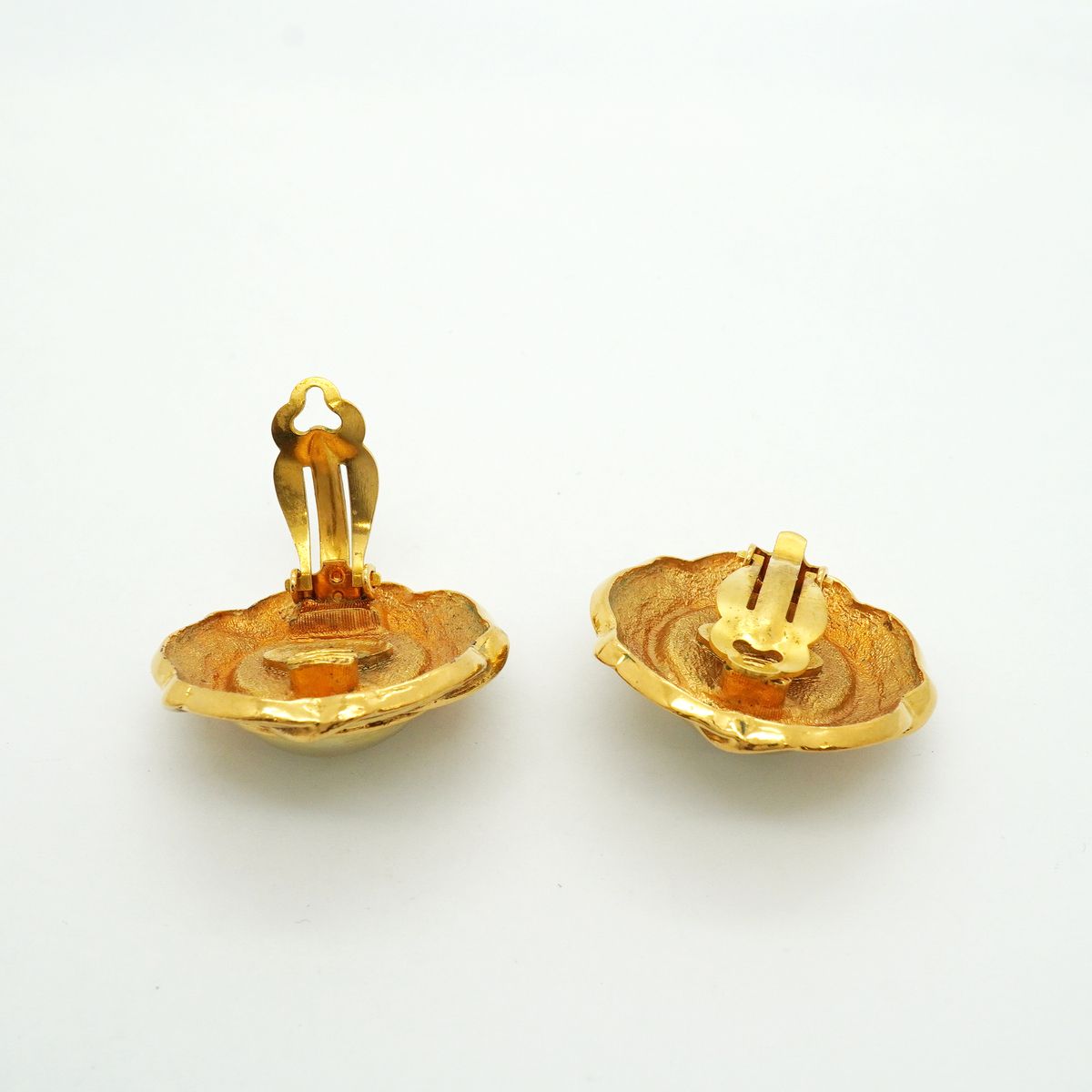 Chanel Earrings Vintage Gold Plated Faux Pearl — view 3