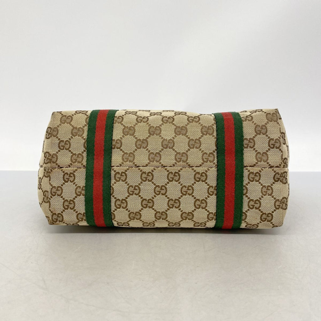 Gucci Tote Bag GG Canvas Beige Champagne Gold — view 3