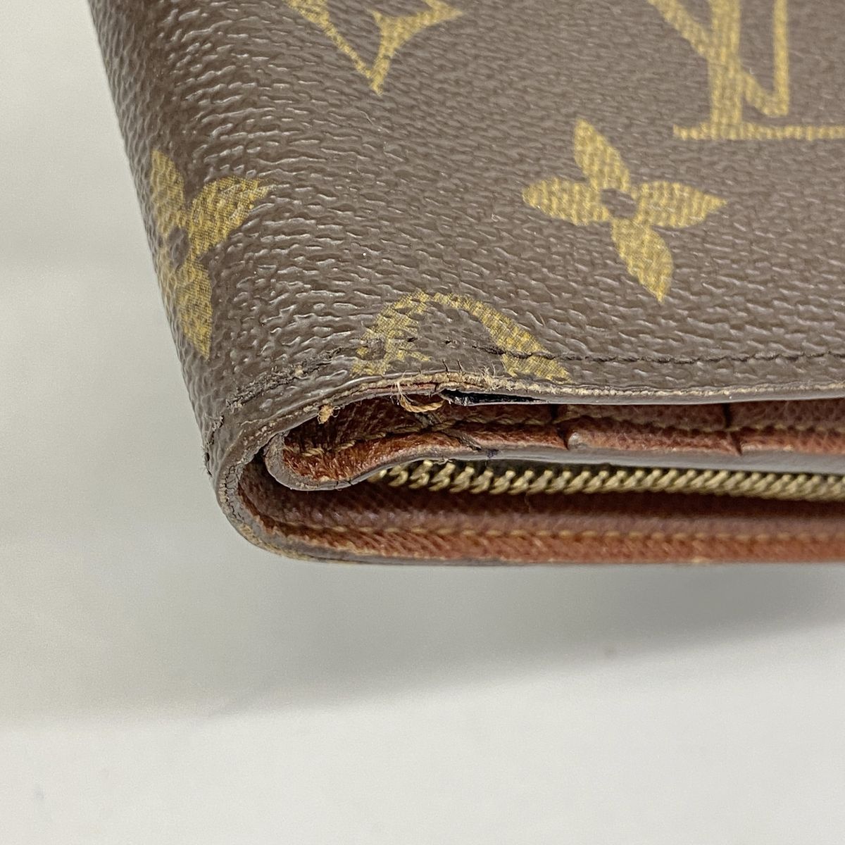 Louis Vuitton Wallet Monogram Porte Papier Zip Brown — view 5