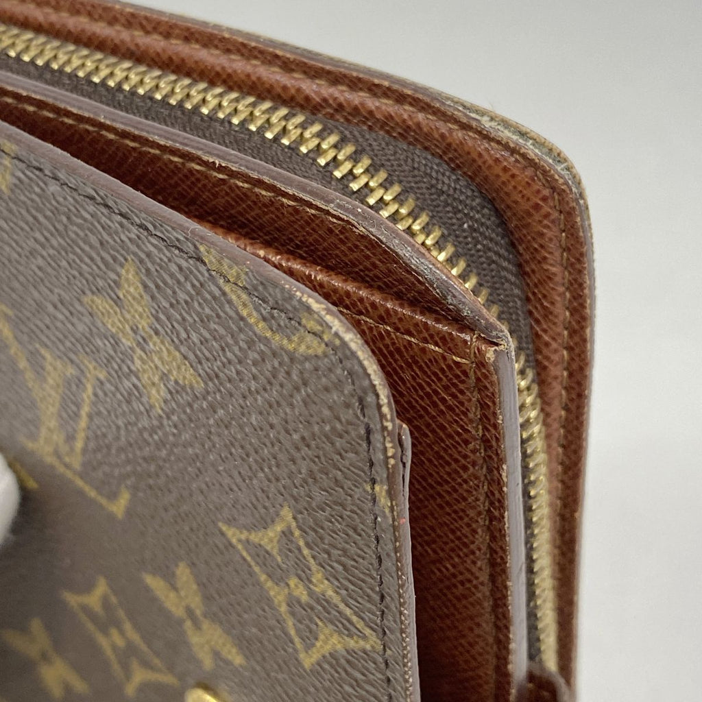 Louis Vuitton Wallet Monogram Porte Papier Zip Brown — view 6