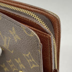 Louis Vuitton Wallet Monogram Porte Papier Zip Brown — view 6
