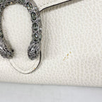 Gucci Wallet on Chain Dionysus Leather White Silver Shoulder Bag — view 8