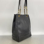 Chanel Shoulder Bag Triple Coco Caviar Leather Black Gold — view 2