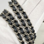 Chanel Shoulder Bag 2.55 Leather Black Silver — view 8