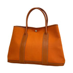 Hermes Tote Bag Garden Party PM Toile Officier Orange Silver