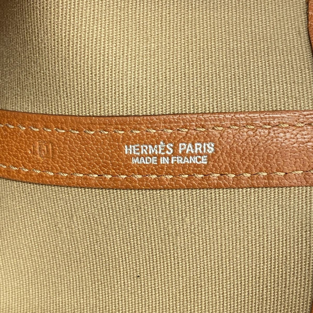 Hermes Tote Bag Garden Party PM Toile Officier Orange Silver — view 5
