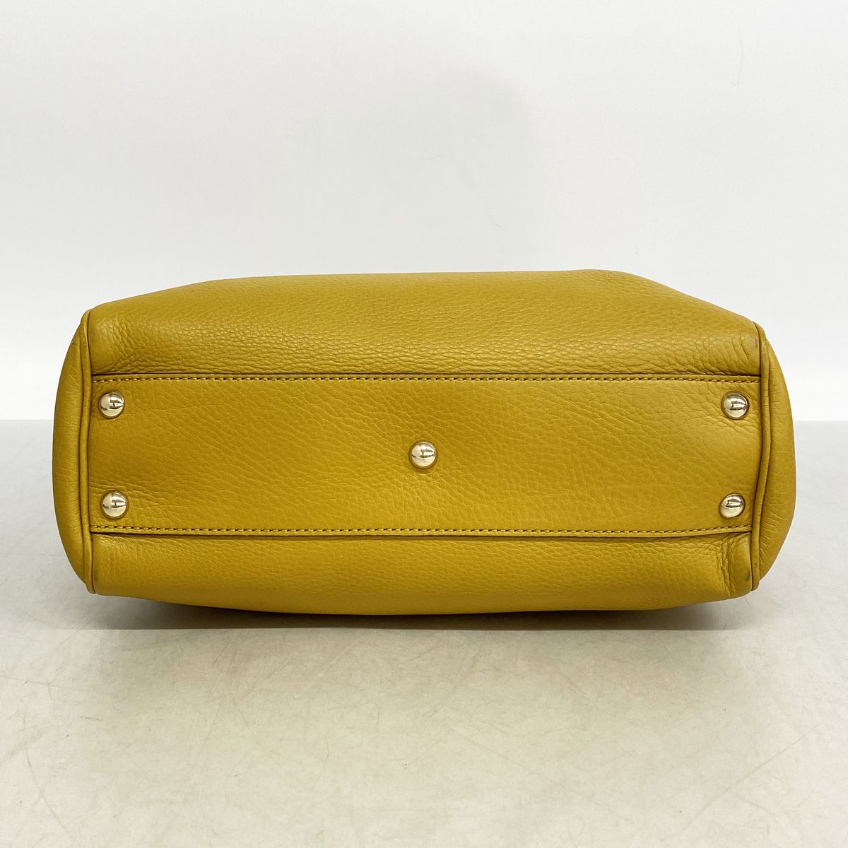 Gucci Handbag Bamboo Leather Yellow Champagne Gold — view 3