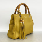 Gucci Handbag Bamboo Leather Yellow Champagne Gold — view 2