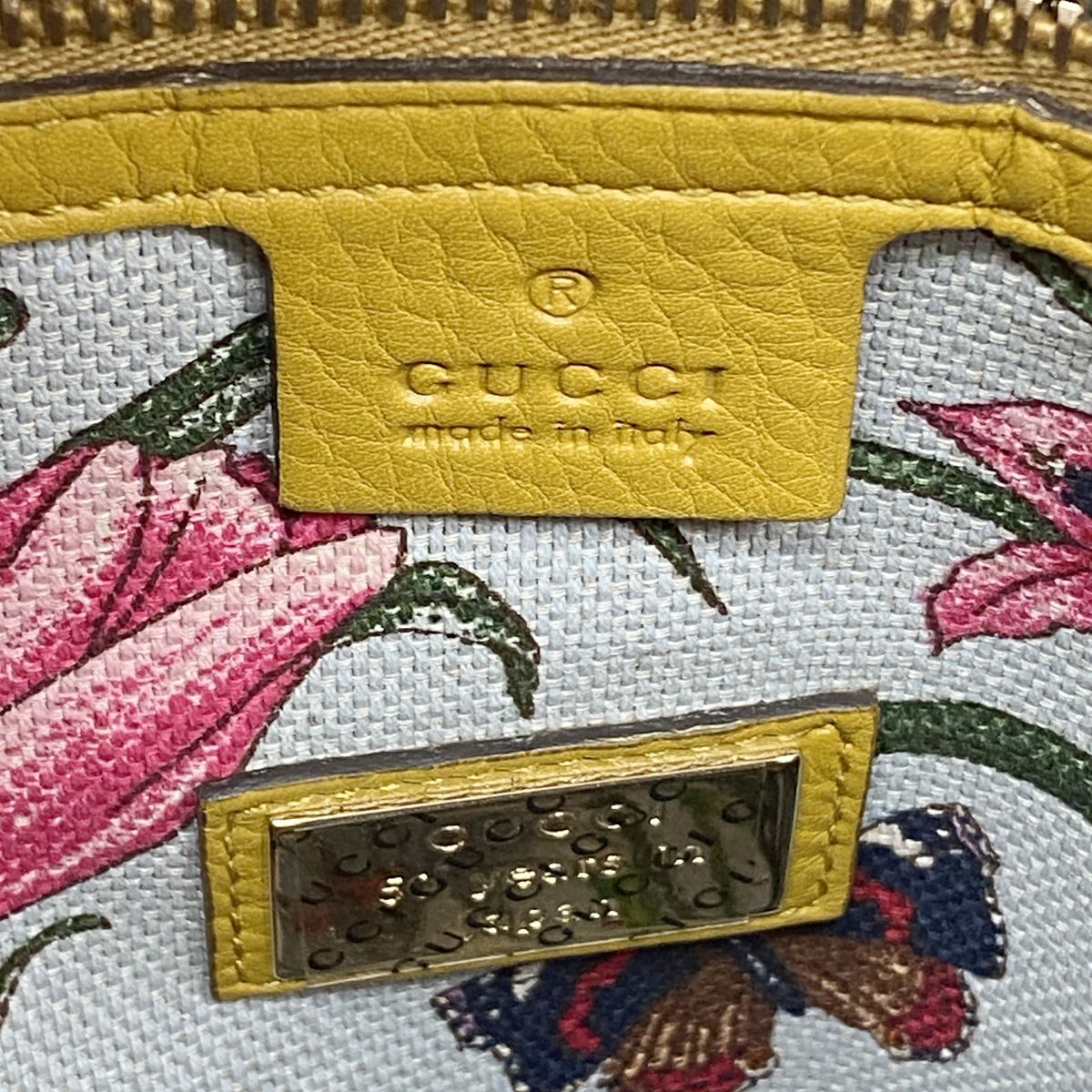 Gucci Handbag Bamboo Leather Yellow Champagne Gold — view 5