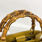 Gucci Handbag Bamboo Leather Yellow Champagne Gold — view 7