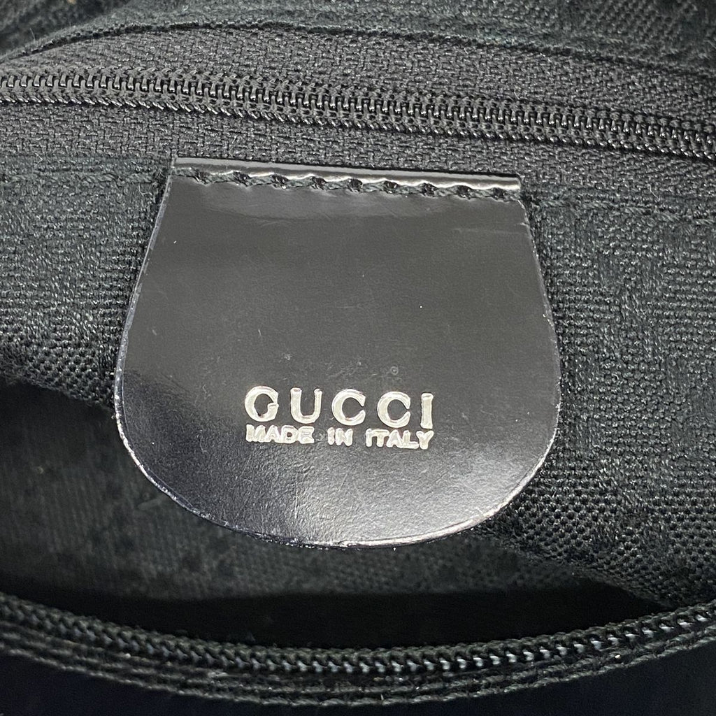 Gucci Shoulder Bag Bamboo Nylon Black Silver — view 5