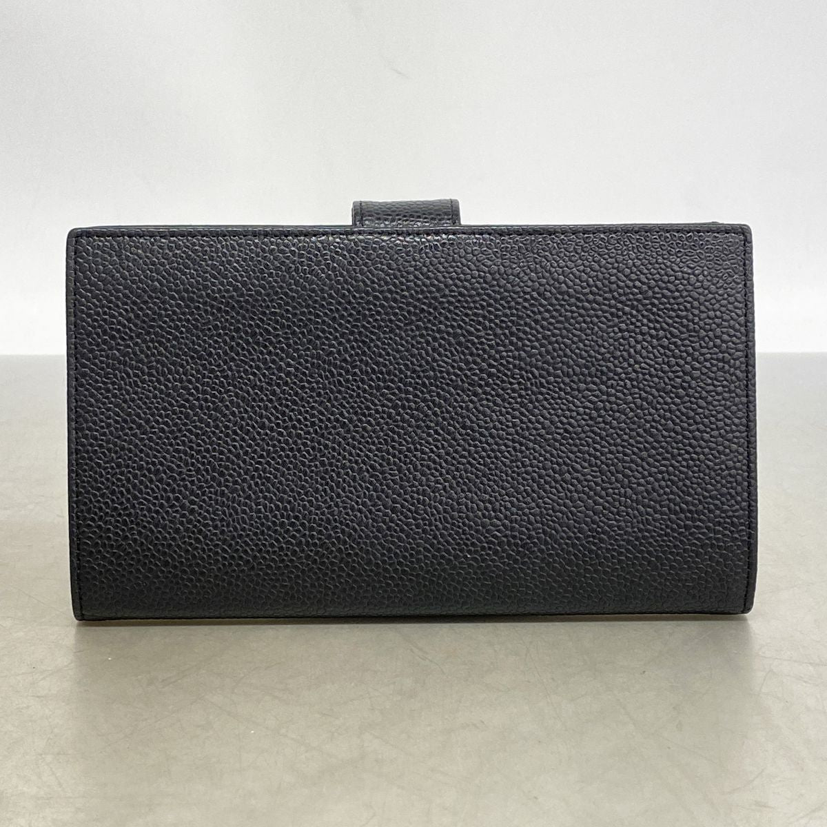 Chanel Wallet Caviar Leather Black Gold — view 8