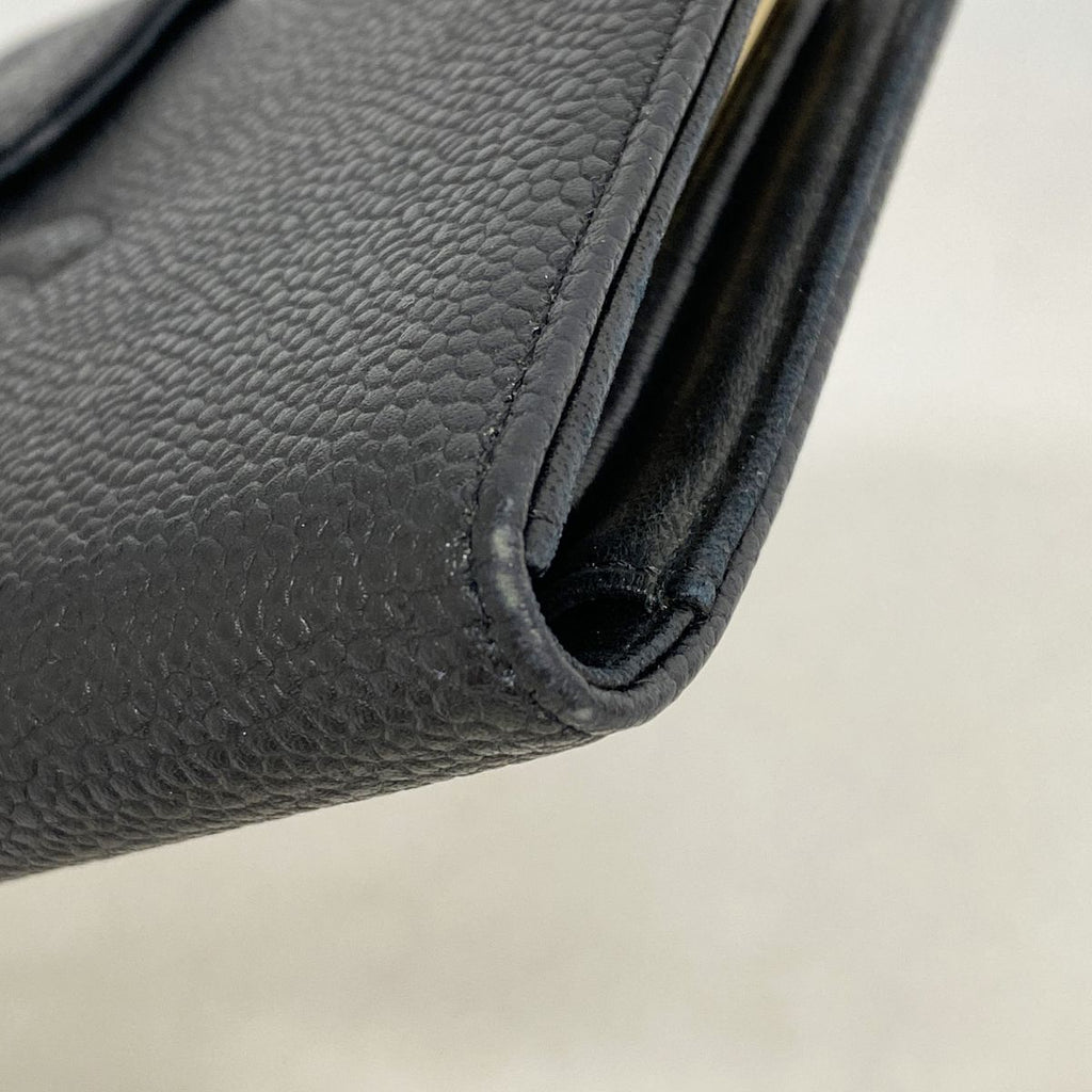 Chanel Wallet Caviar Leather Black Gold — view 5